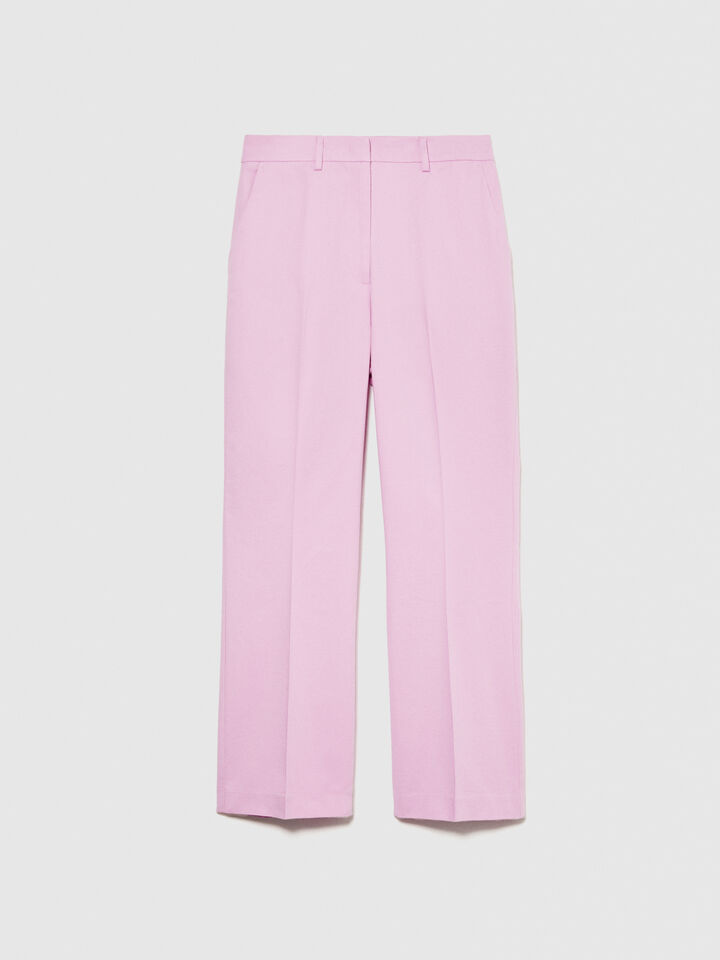 High-waisted trousers - women's high-waisted trousers - Soft Pink | Sisley image number 6